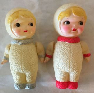 Vintage Celluloid Dolls Made In Occupied Japan Strung Arms 7”
