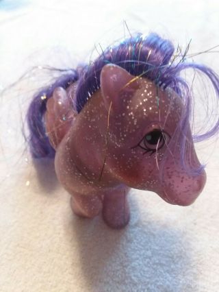 1980s Vintage Hard To Find My Little Ponys Sparkles Pink And Yellow Stars