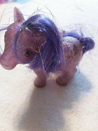 1980s Vintage Hard To Find My Little Ponys Sparkles Pink and Yellow Stars 2
