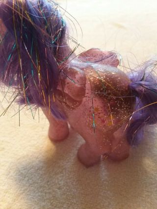 1980s Vintage Hard To Find My Little Ponys Sparkles Pink and Yellow Stars 3