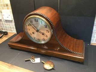 Antique / Vintage Napoleon Hat Mantle Clock