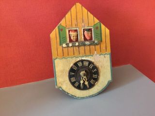 Rare Black Forest Novelty Automaton Wall Clock For Restoration.