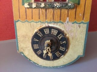 Rare Black Forest Novelty Automaton Wall Clock For Restoration. 6