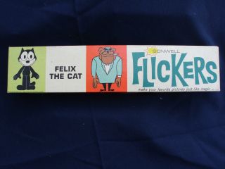 Old Vintage 1950s - 1960s Felix The Cat Sonwell Flickers Craft Toy Game