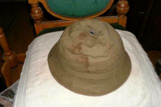 Uncommon NAMED WW2 JAPANESE Army Pith Helmet 2