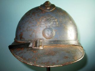 Compl Infantry French M15 Adrian Ww1 Helmet Casque Stahlhelm Casco Elmo 胄 шлем