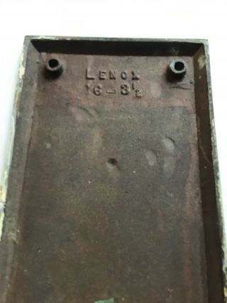 ANTIQUE VINTAGE 16” X 3.  5” LENOX BRASS Hardware BEVELED DOOR PUSH PLATE Heavy 4