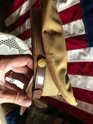 WWII US ARMY AIR CORPS TAN CRUSHER CAP with HB7 Headset & Major Rank 7