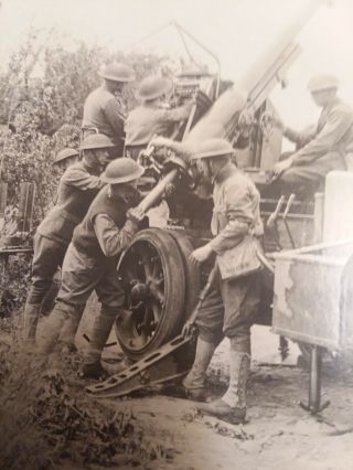 WW1 U.  S.  Official Press Photograph,  American Anti Aircraft Artillery Gun 4