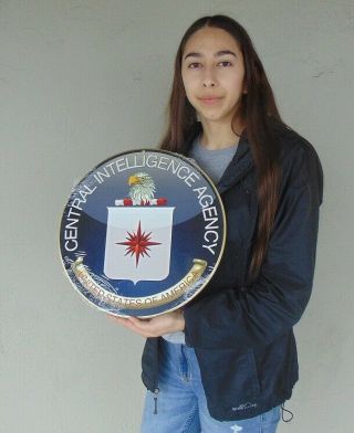 Central Intelligence Agency Cia All Metal Sign 14 " Round