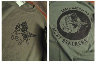 160th NIGHT STALKERS SOAR Death waits In The Dark T - Shirt Ultra Cotton Large 3