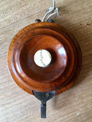Antique Mahogany Electric Bell Push Interior Vintage Reclaimed Hook