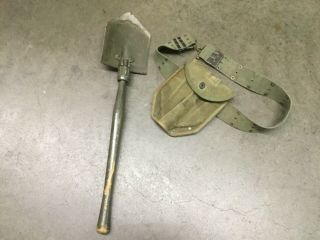 Vtg Ww2 Wwii Us Military Army 1945 Folding Trench Shovel M - 1943,