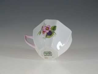 Shelley Pink Flowers and Berries Queen Anne Shape Tea Cup,  England c.  1925 3