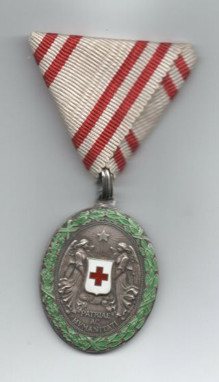 Austria Honor Decoration Red Cross I Ww Silver