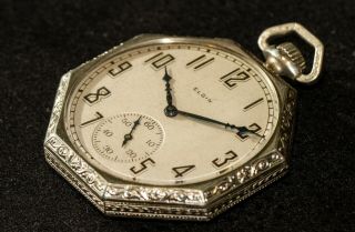 1925 Elgin Model 3 7 - Jewel Size - 12 Openface Pocket Watch (4)