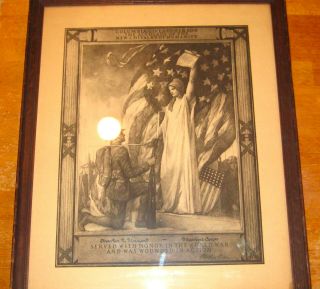 Wwi Rare Usmc Marine Corps Wounded In Action Certificate Framed Pre - Purple Heart