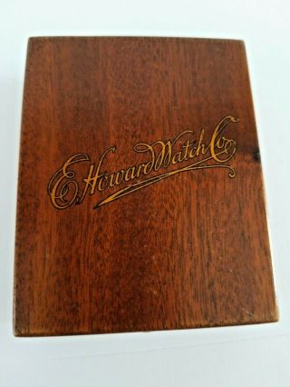 E.  Howard Watch Co.  Wooden Pocket Watch Box Only Antique