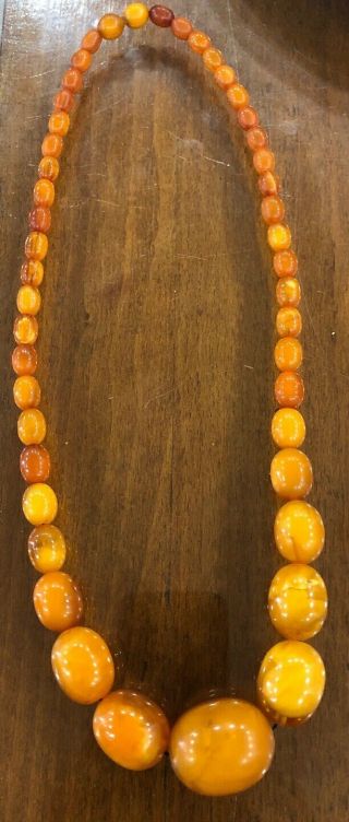 Antique Natural Amber Necklace 47g