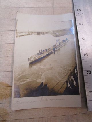 Ww1 German Navy Real Photo Rppc Postcard,  Submarine U Boat Camo