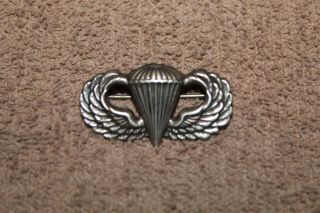 Scarce Ww2 U.  S.  Army Airborne Troops " Sterling " Jump Wings,  Full Size