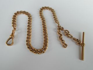 Heavy Antique Watch Chain For Gold Recovery 1/8 Gold Fill 22.  9 Grams Not Scrap