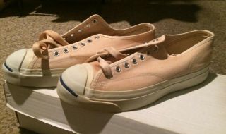 Vintage Pf Flyers Bf Goodrich Jack Parcell Canvas Pink Sneakers Never Worn Sz.  8