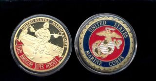 Usa Marines Real American Heroes Challenge Coin