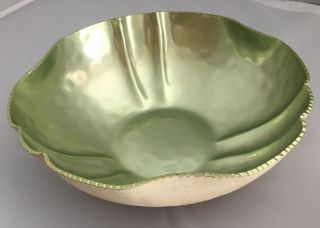 Mcclelland Barclay Art Deco Rare Vintage Large 9” Green Luminescent Dish Bowl