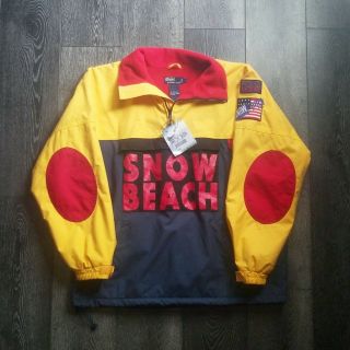 Grail True Vintage 1993 Polo Ralph Lauren Snow Beach Yellow Fleece Jacket L