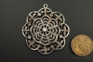 Antique French ? Platinum Diamond Snowflake Pendant C1910 Project / Spares