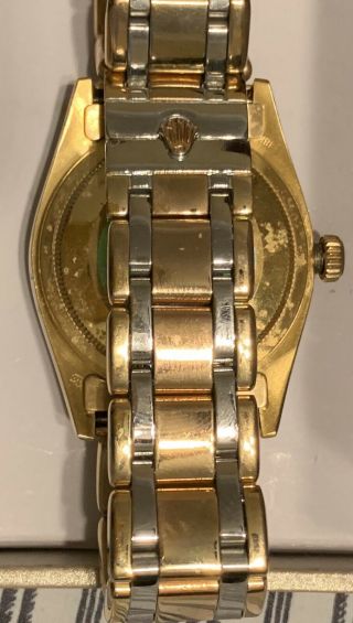 Mens Rolex Solid 18k Yellow Gold Day Date President W/diamond Dial & Bezel 18038 3