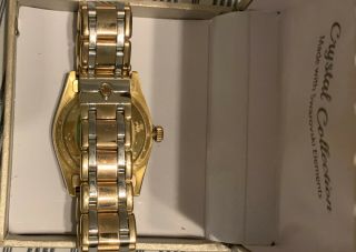 Mens Rolex Solid 18k Yellow Gold Day Date President W/diamond Dial & Bezel 18038 4