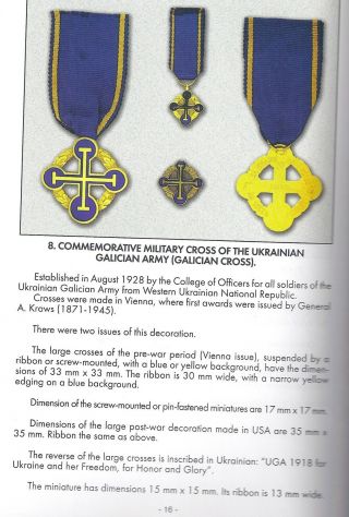 Ukrainian Military Medal Cross Wwi Ww1 Galician Army Western Ukraine Order
