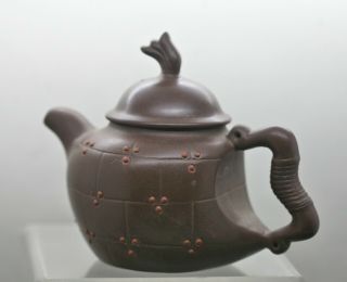 Whimsical Vintage Chinese Handmade Yixing Zisha Teapot Stamped On Base