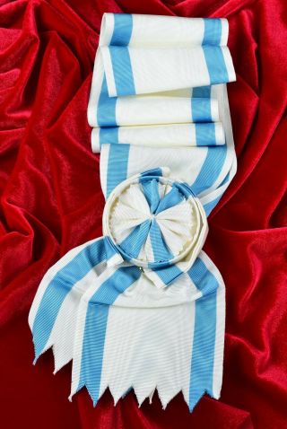 Military Decoration/award/recognition Sash/ribbon Maya - Blue & White