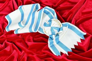 Military Decoration/Award/Recognition Sash/Ribbon Maya - Blue & White 2