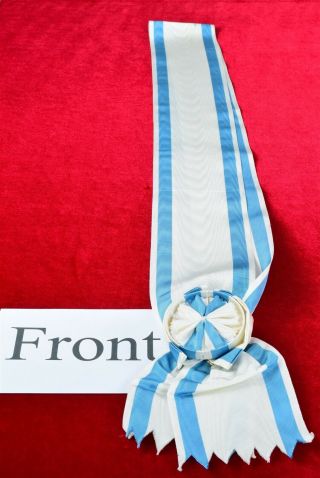 Military Decoration/Award/Recognition Sash/Ribbon Maya - Blue & White 4