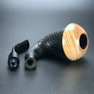 HS Studio pipe,  Calabash ancient oak wood Morta wood - - - - unsmoked 2