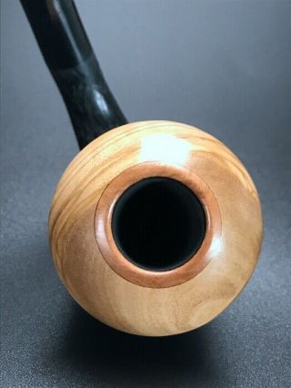 HS Studio pipe,  Calabash ancient oak wood Morta wood - - - - unsmoked 3