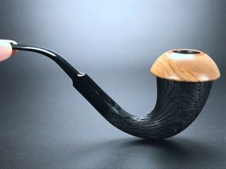 HS Studio pipe,  Calabash ancient oak wood Morta wood - - - - unsmoked 8