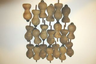 21 Vintage Wooden Knobs