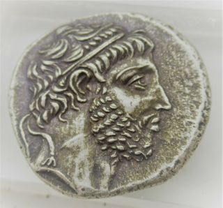 Unresearched Ancient Greek Ar Silver Tetradrachm Coin 16.  46grams