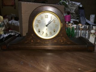 Vintage Rare Plymouth Mantle - Seth Thomas 8 Day Clock - Pendulum In Back