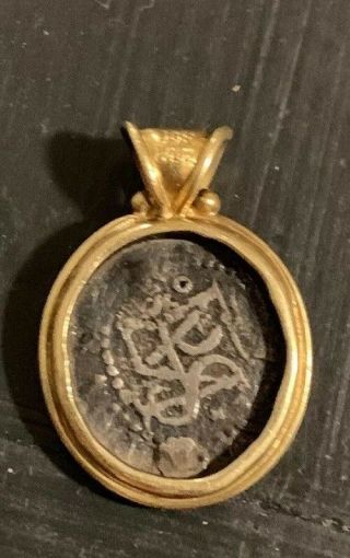 Atocha Ancient Coin 18k Gold Pendent