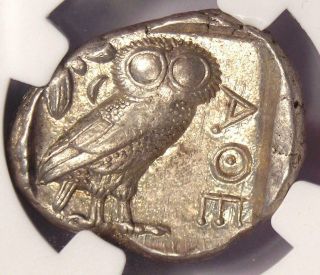 Ancient Athens Greece Athena Owl Tetradrachm Coin (440 - 404 Bc) - Ngc Au