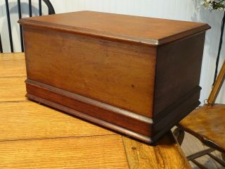 Antique 1871 Willcox & Gibbs Treadle Sewing Machine Bonnet / Coffin top 4
