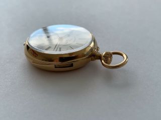 RARE TINY LADIES HENRY CAPT 1/4 HOUR REPEATER 18K GOLD POCKET WATCH 9