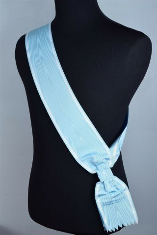 Military Decoration/award/recognition Sash/ribbon Baby Blue W/ Trim