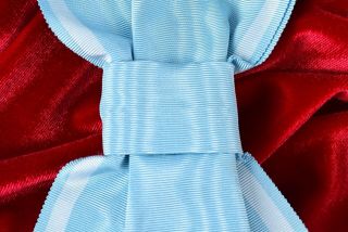 Military Decoration/Award/Recognition Sash/Ribbon Baby Blue w/ Trim 4